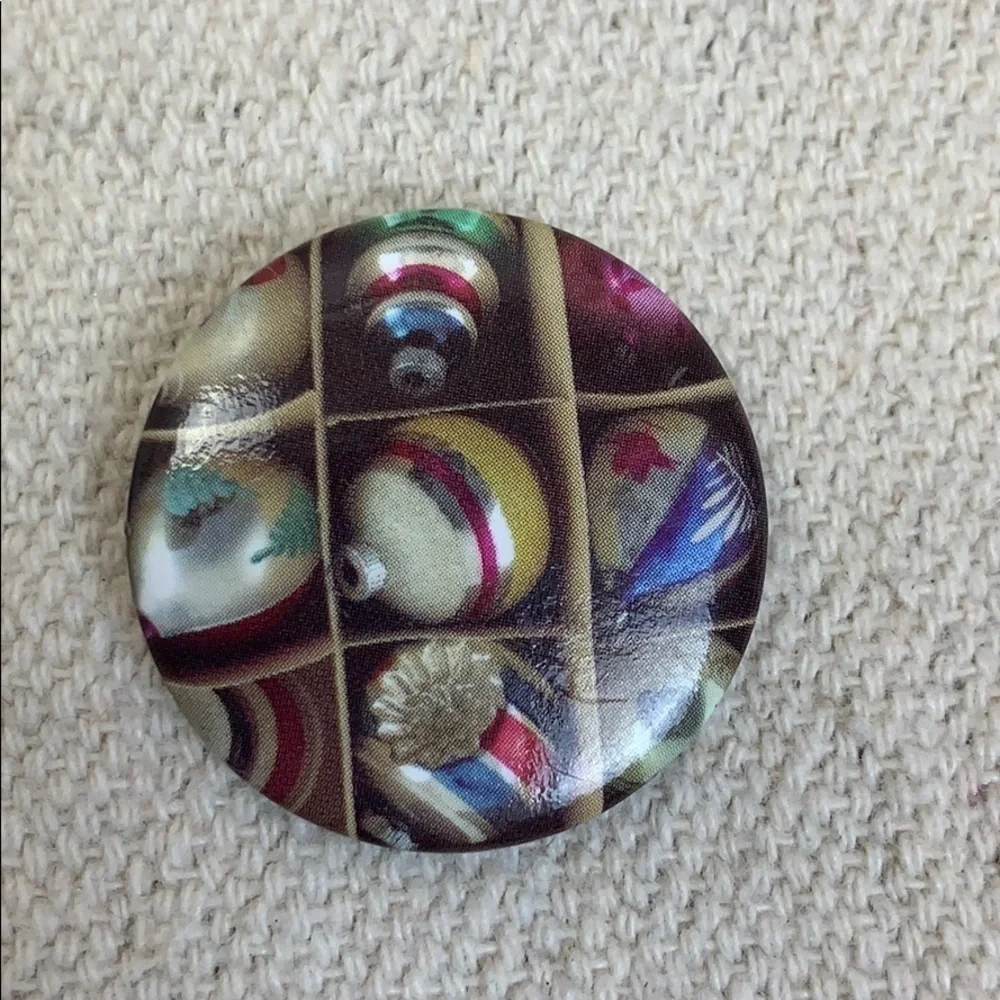 4 Holiday Theme Pins wreath angel Santa ornaments